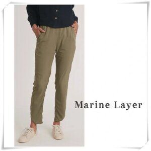 Marine Layer Re-Spun Allison Pant in Dusty Olive Size XS Style 13639